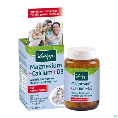 Sie sehen eine Packung Magnesium +calcium Tabl Kneipp 150st, Produktbild: 05 Magnesium +calcium Tabl Kneipp 150st, A-Nr.: 2280038 - 05