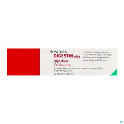 Sie sehen eine Packung Padma Kapseln Digestin Plus Verdauung 60st, Produktbild: 09 Padma Kapseln Digestin Plus Verdauung 60st, A-Nr.: 5671704 - 09
