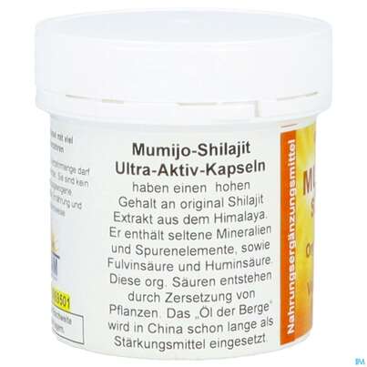 Sie sehen eine Packung Mumijo-shilajit Extrakt Kapseln 90st, Produktbild: 04 Mumijo-shilajit Extrakt Kapseln 90st, A-Nr.: 5869501 - 04
