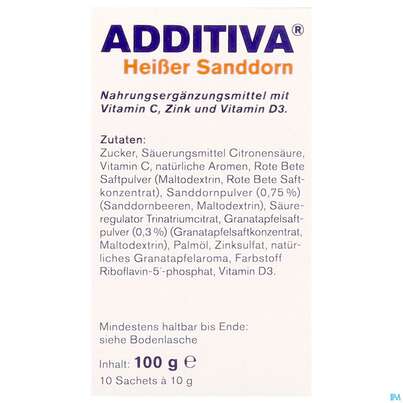 Additiva Pulver Heisser Sanddorn Granatapfel 10st, A-Nr.: 5810146 - 07
