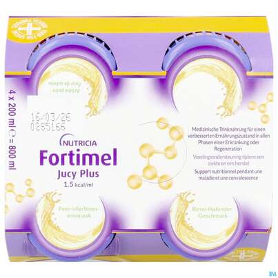 Fortimel/jucy Plus Fluessig 200ml Birne Holunder 4st, A-Nr.: 5808528 - 06