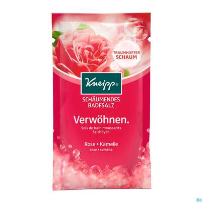 Sie sehen eine Packung Kneipp Badesalz Schaeumend Verwoehnen 80g, Produktbild: 01 Kneipp Badesalz Schaeumend Verwoehnen 80g, A-Nr.: 4316409 - 01