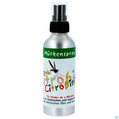 Sie sehen eine Packung Mosquito Citrobini Repellent Spray 100ml, Produktbild: 01 Mosquito Citrobini Repellent Spray 100ml, A-Nr.: 3429873 - 01