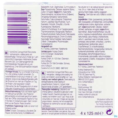 Sie sehen eine Packung Nutrini/drink Flasche Comp Multifibre 125ml Erdbeere 4st, Produktbild: 03 Nutrini/drink Flasche Comp Multifibre 125ml Erdbeere 4st, A-Nr.: 5857627 - 03