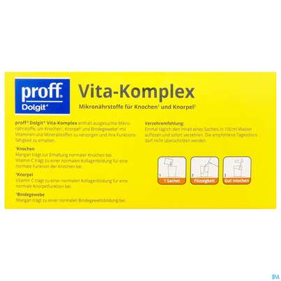 Sie sehen eine Packung Proff Dolgit Vita-komplex 12g 30st, Produktbild: 03 Proff Dolgit Vita-komplex 12g 30st, A-Nr.: 5876406 - 03
