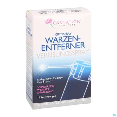 Sie sehen eine Packung Warzen Entferner Vereisungsspray Carnation 1st, Produktbild: 03 Warzen Entferner Vereisungsspray Carnation 1st, A-Nr.: 3818149 - 03