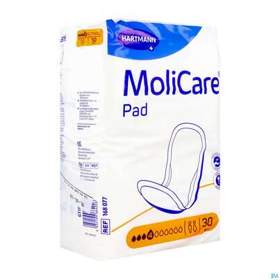 Sie sehen eine Packung Inkontinenz Molicare Pad Tropfen 4 P30 30st, Produktbild: 02 Inkontinenz Molicare Pad Tropfen 4 P30 30st, A-Nr.: 5934322 - 02