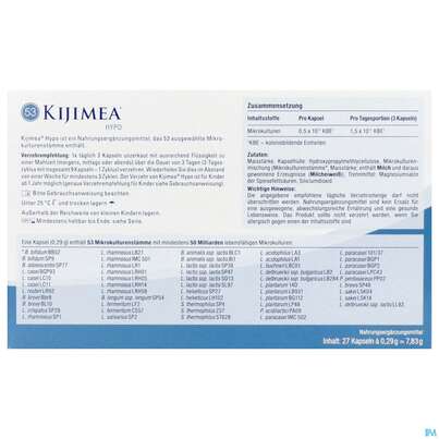 Sie sehen eine Packung Kijimea Kapseln Hypo 27st, Produktbild: 03 Kijimea Kapseln Hypo 27st, A-Nr.: 5916040 - 03