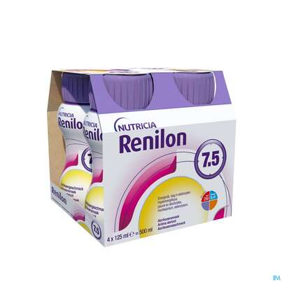Sie sehen eine Packung Renilon 125ml Vitalflasche 7.5 Aprikose 4st, Produktbild: 04 Renilon 125ml Vitalflasche 7.5 Aprikose 4st, A-Nr.: 4119749 - 04