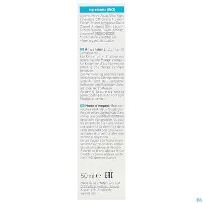 Zahngel Weleda Mit Fluorid Kids 50ml, A-Nr.: 5908655 - 06
