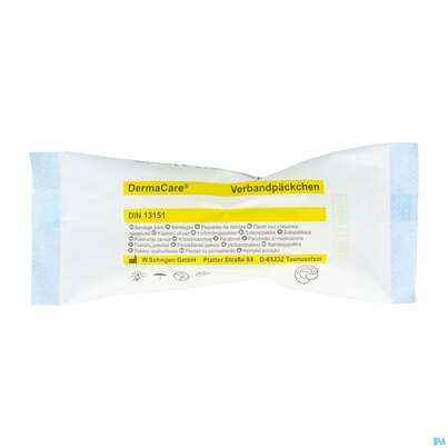 Sie sehen eine Packung Verbandpaeckchen Dermacare Steril Din 13151 Mittel 1st, Produktbild: 01 Verbandpaeckchen Dermacare Steril Din 13151 Mittel 1st, A-Nr.: 0916868 - 01
