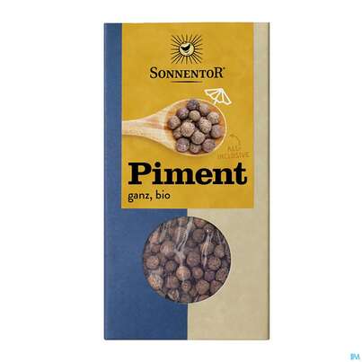 Sie sehen eine Packung Sonnentor Bio Piment Ganz 00389 35g, Produktbild: 01 Sonnentor Bio Piment Ganz 00389 35g, A-Nr.: 3740430 - 01
