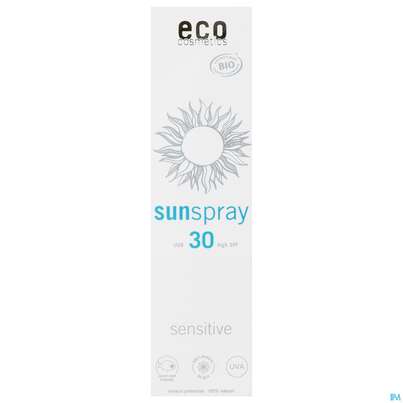Sie sehen eine Packung Sonnenprodukte Eco/cosmetics Bio Spray Mineral Lsf30 Sensitiv 100ml, Produktbild: 01 Sonnenprodukte Eco/cosmetics Bio Spray Mineral Lsf30 Sensitiv 100ml, A-Nr.: 4862661 - 01