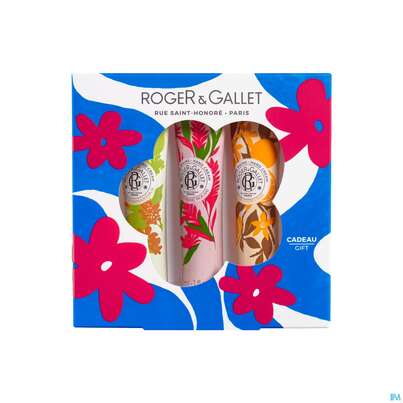Sie sehen eine Packung Roger & Gallet Hand Creme Trio Energizing Gingembre Rouge +bois D'orange+fleur Osmantu 1st, Produktbild: 02 Roger & Gallet Hand Creme Trio Energizing Gingembre Rouge +bois D'orange+fleur Osmantu 1st, A-Nr.: 5954023 - 02
