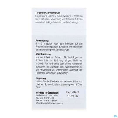 Sie sehen eine Packung Neostrata Targeted Clarifying Gel Spot Treatment Gel 15g, Produktbild: 05 Neostrata Targeted Clarifying Gel Spot Treatment Gel 15g, A-Nr.: 5381739 - 05