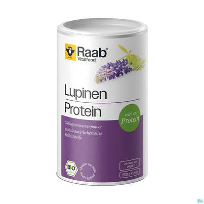 Sie sehen eine Packung Lupinen Protein Pulver Bio Raab 500g, Produktbild: 02 Lupinen Protein Pulver Bio Raab 500g, A-Nr.: 5870645 - 02
