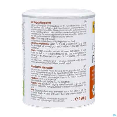Sie sehen eine Packung Hagebutten Pulver Bio Raab 150g, Produktbild: 07 Hagebutten Pulver Bio Raab 150g, A-Nr.: 5870438 - 07