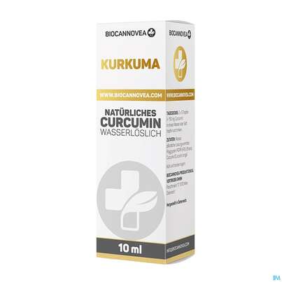 Sie sehen eine Packung Curcumin Wasserloeslich Rein Pflanzlich Biocannovea 10ml, Produktbild: 01 Curcumin Wasserloeslich Rein Pflanzlich Biocannovea 10ml, A-Nr.: 5419749 - 01