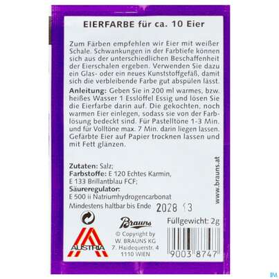 Brauns Eierfarbe Violett 2g, A-Nr.: 0216585 - 03