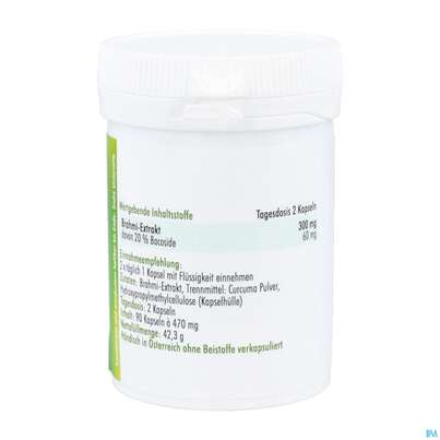 Sie sehen eine Packung Brahmi Kapseln Anatis 90st, Produktbild: 03 Brahmi Kapseln Anatis 90st, A-Nr.: 5071677 - 03