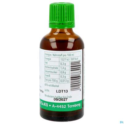 Sie sehen eine Packung Bittergurke Tinktur Phytopharma 50ml, Produktbild: 04 Bittergurke Tinktur Phytopharma 50ml, A-Nr.: 3451275 - 04