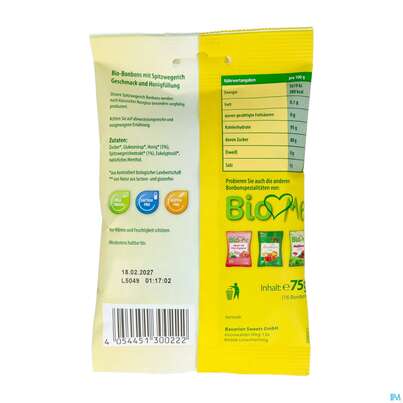 Bio Loves Me Bonbons Spitzwegerich +honig 75g, A-Nr.: 5817579 - 04