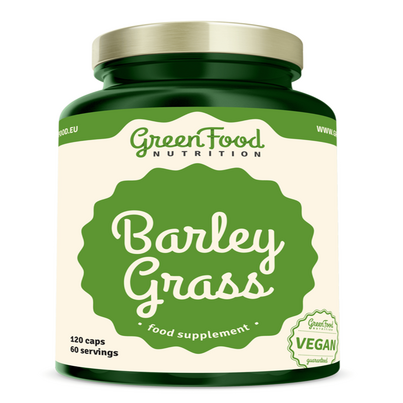 Sie sehen eine Packung GreenFood Nutrition Junges Gerstengras 120 Kapseln, Produktbild: 01 GreenFood Nutrition Junges Gerstengras 120 Kapseln, A-Nr.: 5634100 - 01