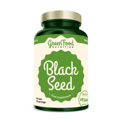 Sie sehen eine Packung GreenFood Nutrition Black Seed – Schwarzkümmel 90 Kapseln, Produktbild: 01 GreenFood Nutrition Black Seed – Schwarzkümmel 90 Kapseln, A-Nr.: 5634643 - 01