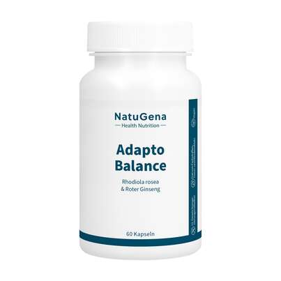 Sie sehen eine Packung NatuGena AdaptoBalance Kapseln, Produktbild: 01 NatuGena AdaptoBalance Kapseln, A-Nr.: 5699068 - 01
