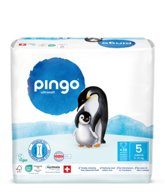 Bio Windeln Nr.5 Junior 11-16kg Pinguin – Pingo Swiss, A-Nr.: 4559595 - 01