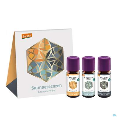 Sie sehen eine Packung Sauna Essenz Taoasis Baldini Kennenlernset 3x10ml 1pk, Produktbild: 09 Sauna Essenz Taoasis Baldini Kennenlernset 3x10ml 1pk, A-Nr.: 4891645 - 09