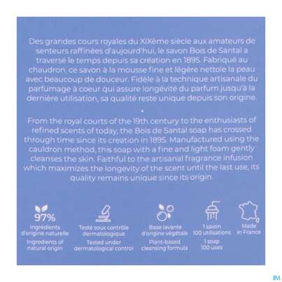 Sie sehen eine Packung Seifen Roger & Gallet Wellbeing/soap Bois De Santal 100g, Produktbild: 03 Seifen Roger & Gallet Wellbeing/soap Bois De Santal 100g, A-Nr.: 5733517 - 03