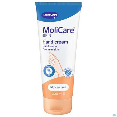 Sie sehen eine Packung Molicare Skin Handcreme 200ml, Produktbild: 02 Molicare Skin Handcreme 200ml, A-Nr.: 4738010 - 02