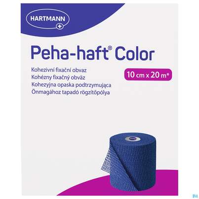 Sie sehen eine Packung Peha-haft Color Latexfrei Blue 20mx 10cm 1st, Produktbild: 02 Peha-haft Color Latexfrei Blue 20mx 10cm 1st, A-Nr.: 3879843 - 02