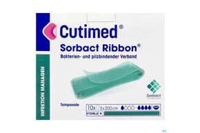 Tamponaden Cutimed/sorbact Ribbon 5x200cm Nr 72 10st, A-Nr.: 2996096 - 01