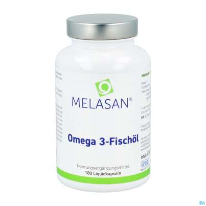 Sie sehen eine Packung Omega -3 Fischoel Kapseln Melasan 500mg 180st, Produktbild: 01 Omega -3 Fischoel Kapseln Melasan 500mg 180st, A-Nr.: 2796204 - 01