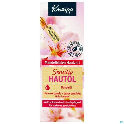 Sie sehen eine Packung Kneipp Hautoel Mandelbluete 100ml, Produktbild: 01 Kneipp Hautoel Mandelbluete 100ml, A-Nr.: 2280073 - 01