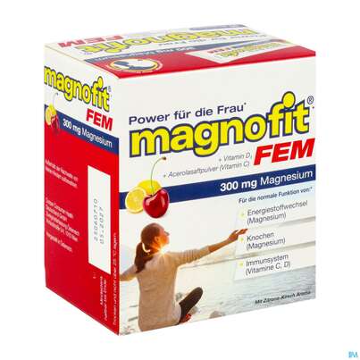 Sie sehen eine Packung Magnofit Fem 300mg Stick 30st, Produktbild: 02 Magnofit Fem 300mg Stick 30st, A-Nr.: 5833503 - 02