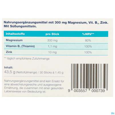 Sie sehen eine Packung Magnofit Aktiv 300mg Stick 30st, Produktbild: 05 Magnofit Aktiv 300mg Stick 30st, A-Nr.: 5833495 - 05