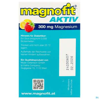 Sie sehen eine Packung Magnofit Aktiv 300mg Stick 30st, Produktbild: 07 Magnofit Aktiv 300mg Stick 30st, A-Nr.: 5833495 - 07