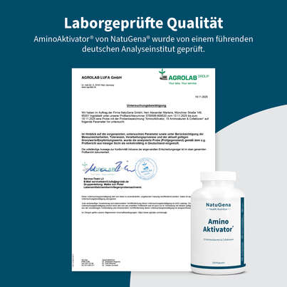 Sie sehen eine Packung NatuGena AminoAktivator Kapseln, Produktbild: 08 NatuGena AminoAktivator Kapseln, A-Nr.: 5719121 - 08