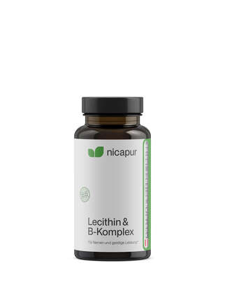 Sie sehen eine Packung nicapur Lecithin & B-Komplex, Produktbild: 01 nicapur Lecithin & B-Komplex, A-Nr.: 3289136 - 01