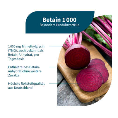 Sie sehen eine Packung NatuGena Betain 1000 Kapseln, Produktbild: 02 NatuGena Betain 1000 Kapseln, A-Nr.: 5989814 - 02