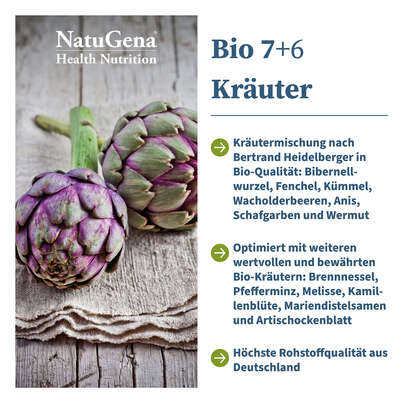 Sie sehen eine Packung NatuGena Bio 7+6 Kräuter Pulver, Produktbild: 02 NatuGena Bio 7+6 Kräuter Pulver, A-Nr.: 5989754 - 02