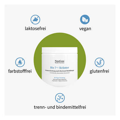 Sie sehen eine Packung NatuGena Bio 7+6 Kräuter Pulver, Produktbild: 03 NatuGena Bio 7+6 Kräuter Pulver, A-Nr.: 5989754 - 03