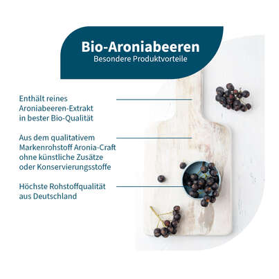 Sie sehen eine Packung NatuGena Bio-Aroniabeeren Kapseln, Produktbild: 02 NatuGena Bio-Aroniabeeren Kapseln, A-Nr.: 5989760 - 02