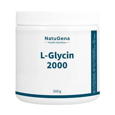Sie sehen eine Packung NatuGena L-Glycin 2000 Pulver, Produktbild: 01 NatuGena L-Glycin 2000 Pulver, A-Nr.: 5990071 - 01