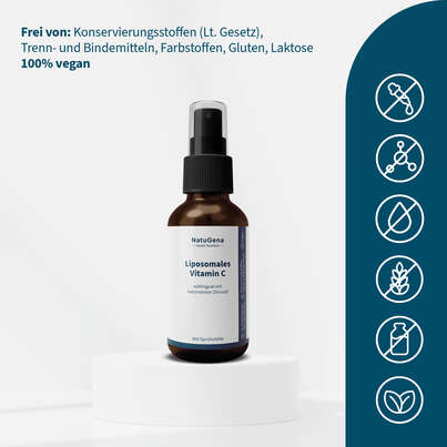 Sie sehen eine Packung NatuGena Liposomales Vitamin C Spray, Produktbild: 03 NatuGena Liposomales Vitamin C Spray, A-Nr.: 5990125 - 03