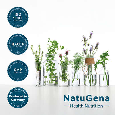 Sie sehen eine Packung NatuGena MukosaAktiv Kapseln, Produktbild: 05 NatuGena MukosaAktiv Kapseln, A-Nr.: 6027974 - 05