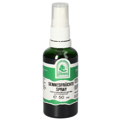 Sie sehen eine Packung SENNESFRÜCHTE SPRAY 50 ML, Produktbild: 01 SENNESFRÜCHTE SPRAY 50 ML, A-Nr.: 5725854 - 01